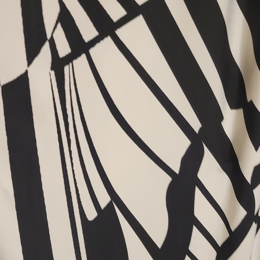 J-F-W Chic Monochrome Maxi Pull Over Black & White Broad Strap Dress Size 1X - Picture 5 of 8